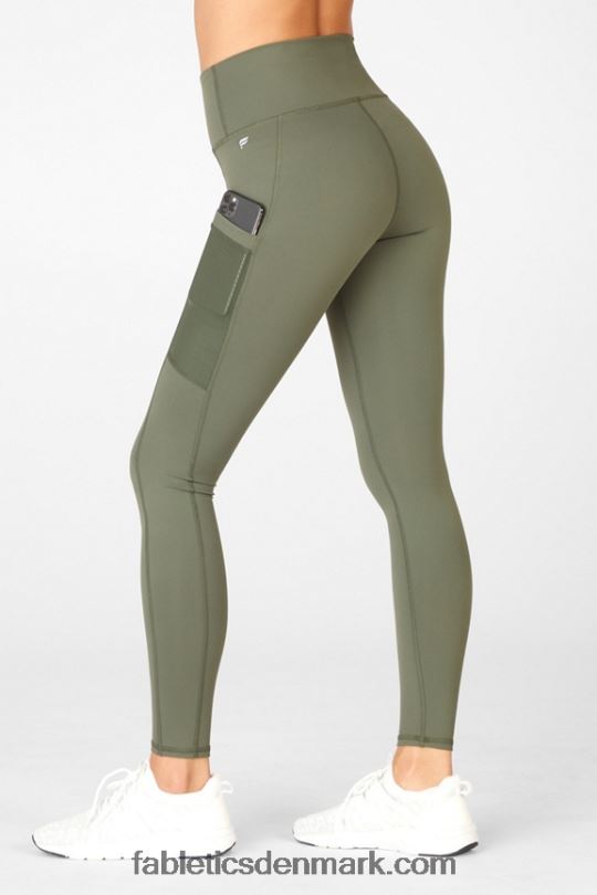 Fabletics Kvinder on-the-go powerhold højtaljet legging 44 PNX2T763 mørk twill/mørk mos multi