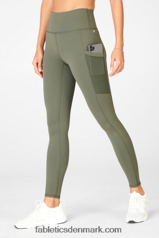 Fabletics Kvinder on-the-go powerhold højtaljet legging 44 PNX2T763 mørk twill/mørk mos multi