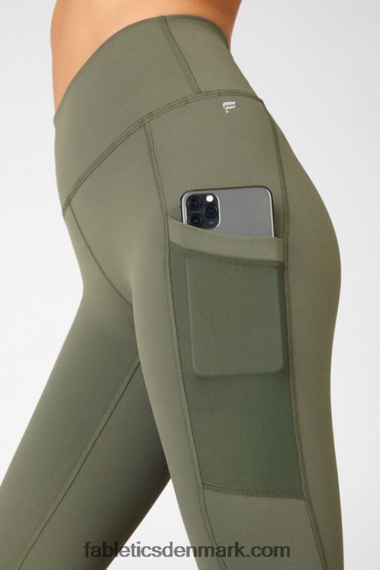 Fabletics Kvinder on-the-go powerhold højtaljet legging 44 PNX2T763 mørk twill/mørk mos multi