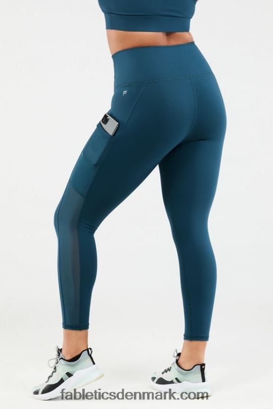 Fabletics Kvinder on-the-go powerhold ultra hw 7/8 legging PNX2T1289 midnatsblomst