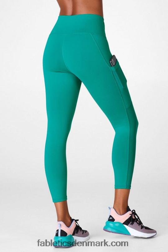 Fabletics Kvinder powerhold højtaljet capri 46 på farten PNX2T774 mørk jade