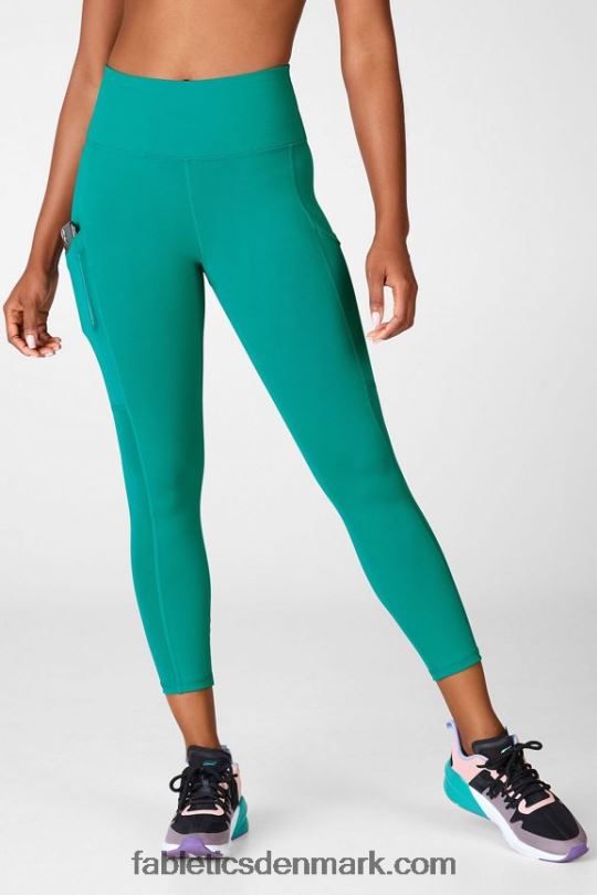 Fabletics Kvinder powerhold højtaljet capri 46 på farten PNX2T774 mørk jade