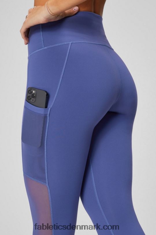 Fabletics Kvinder powerhold højtaljet legging på farten 38 PNX2T736 heatmap leopard/deep navy