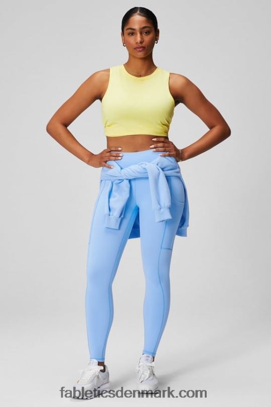 Fabletics Kvinder powerhold højtaljet legging på farten 38 PNX2T737 pink escape/flush orange