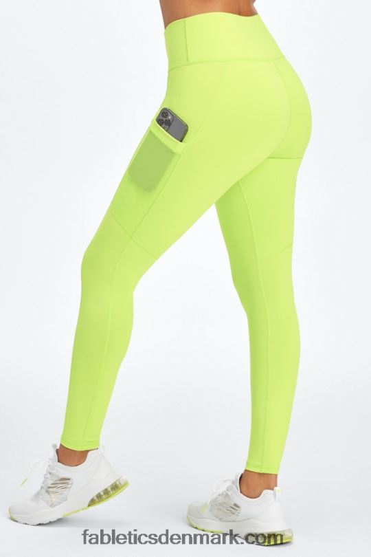 Fabletics Kvinder powerhold højtaljet legging på farten 41 PNX2T748 hejren/dæmpet lilla
