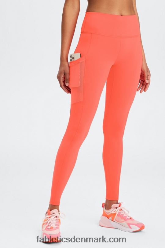 Fabletics Kvinder powerhold højtaljet legging på farten 41 PNX2T750 sort/lyserød undslippe sommergalskab