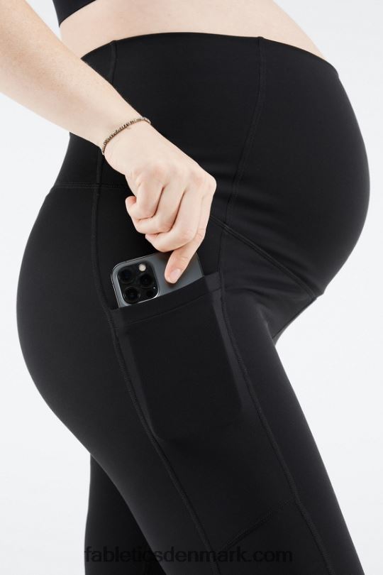 Fabletics Kvinder pureluxe højtaljet 7/8 leggings til gravide PNX2T949 sort