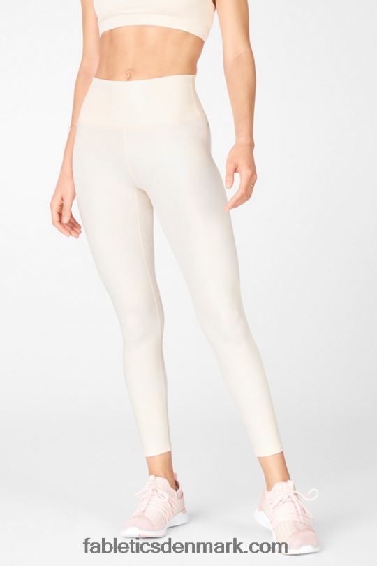 Fabletics Kvinder pureluxe højtaljet iriserende 7/8 legging PNX2T1173 perlemorsfarvet elfenben