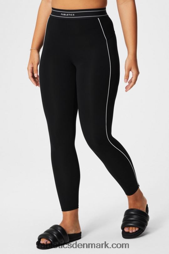 Fabletics Kvinder pureluxe ultra højtaljet 7/8 legging 64 PNX2T875 sort/klassisk hvid