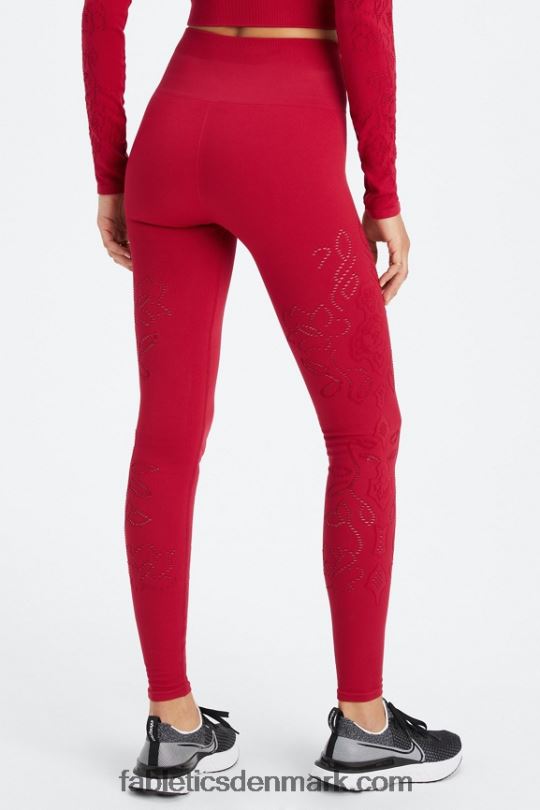 Fabletics Kvinder sømløs legging med høj talje PNX2T1088 dyb rød