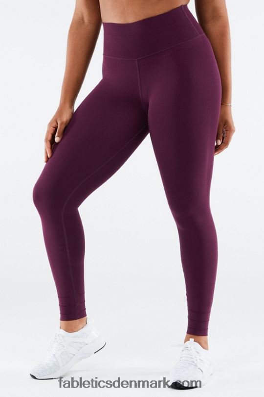 Fabletics Kvinder sculptstrikket legging med høj talje i tilpasset længde PNX2T1215 mørk aubergine