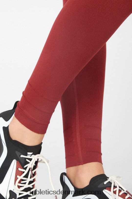 Fabletics Kvinder sculptstrikket legging med høj talje i tilpasset længde PNX2T1217 umbria rød