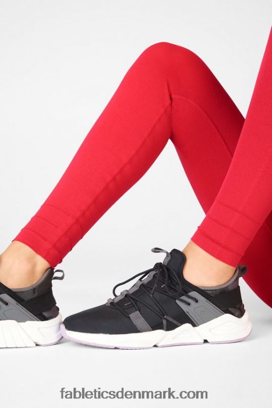 Fabletics Kvinder sculptstrikket legging med høj talje i tilpasset længde PNX2T1218 vermillion