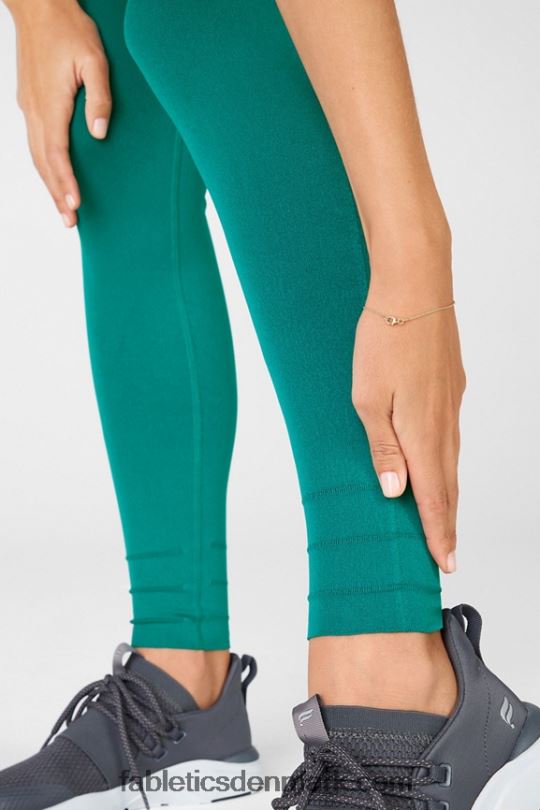 Fabletics Kvinder sculptstrikket legging med høj talje i tilpasset længde PNX2T1219 mørk jade