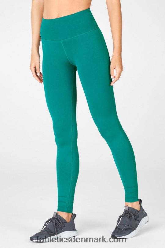 Fabletics Kvinder sculptstrikket legging med høj talje i tilpasset længde PNX2T1219 mørk jade