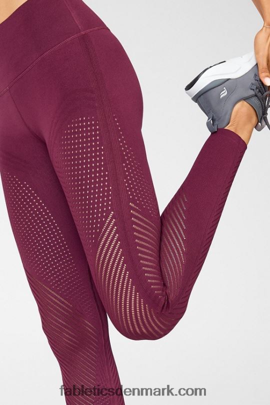 Fabletics Kvinder skulpturel legging med høj talje PNX2T1247 Port vin