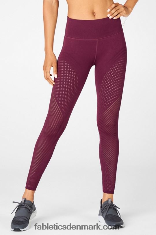 Fabletics Kvinder skulpturel legging med høj talje PNX2T1247 Port vin
