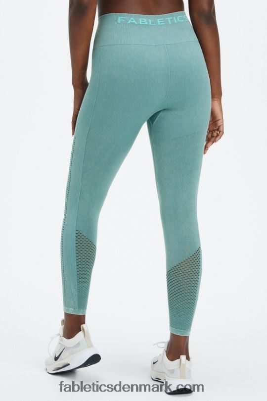 Fabletics Kvinder sync sømløs højtaljet 7/8 legging PNX2T1002 vasket arktisk bølge