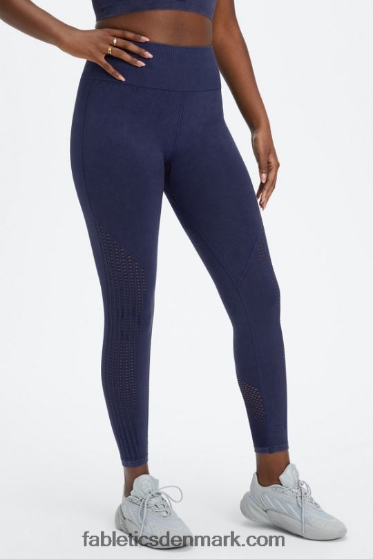 Fabletics Kvinder sync sømløs højtaljet 7/8 legging PNX2T1003 vasket dyb navy