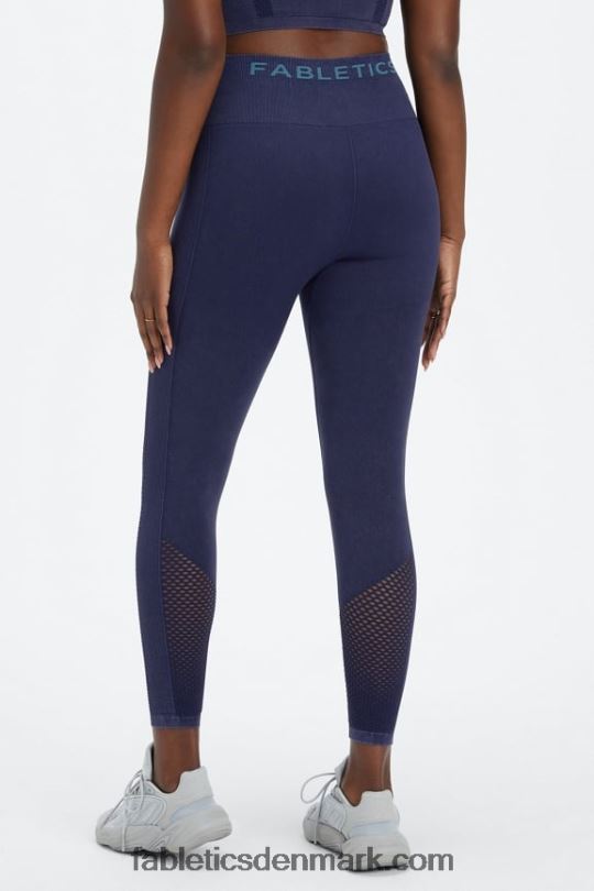 Fabletics Kvinder sync sømløs højtaljet 7/8 legging PNX2T1003 vasket dyb navy