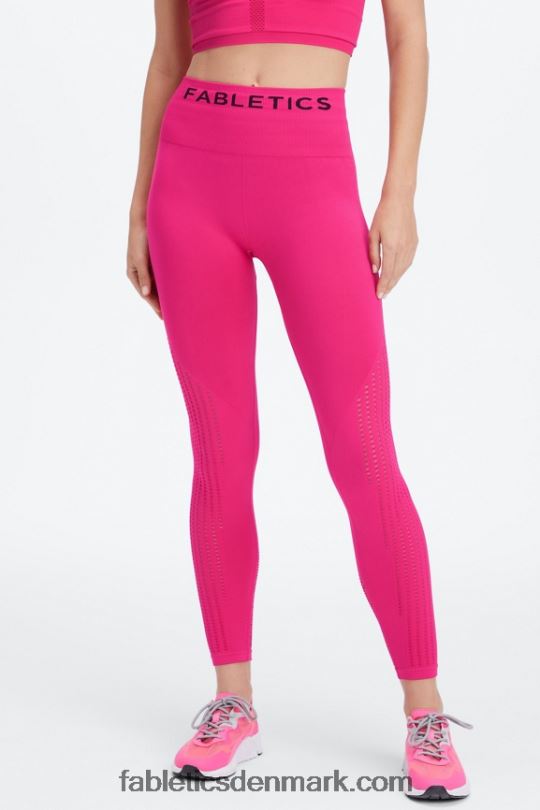 Fabletics Kvinder sync sømløs højtaljet 7/8 legging PNX2T1004 plys pink/sort