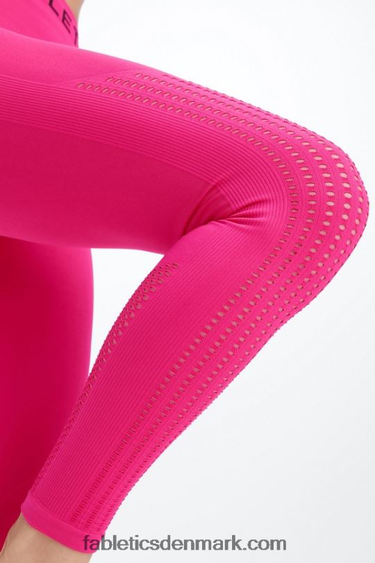 Fabletics Kvinder sync sømløs højtaljet 7/8 legging PNX2T1004 plys pink/sort
