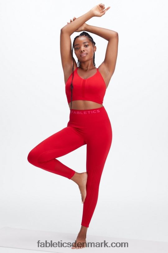 Fabletics Kvinder sync sømløs højtaljet 7/8 legging PNX2T1005 sød kirsebær/plys pink