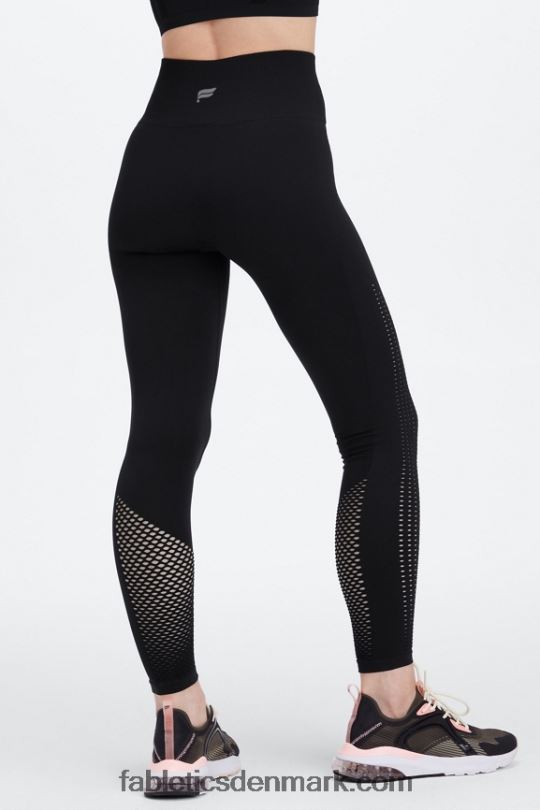 Fabletics Kvinder sync sømløs højtaljet 7/8 legging PNX2T1006 sort/tin