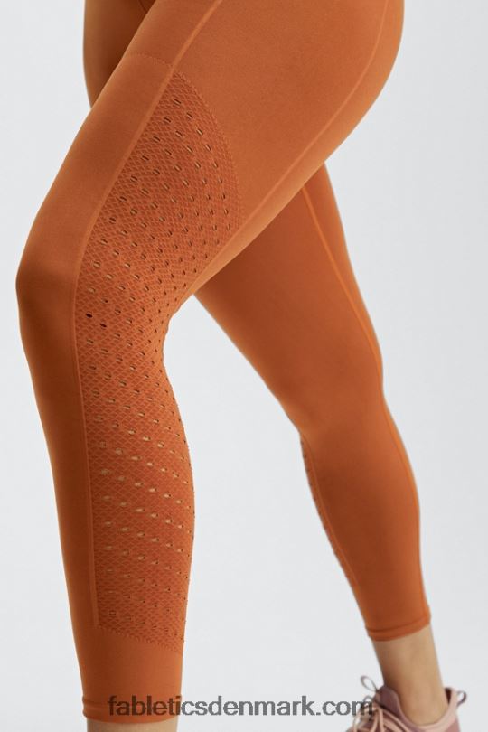 Fabletics Kvinder sync sømløs højtaljet 7/8 legging PNX2T1007 brændt mursten