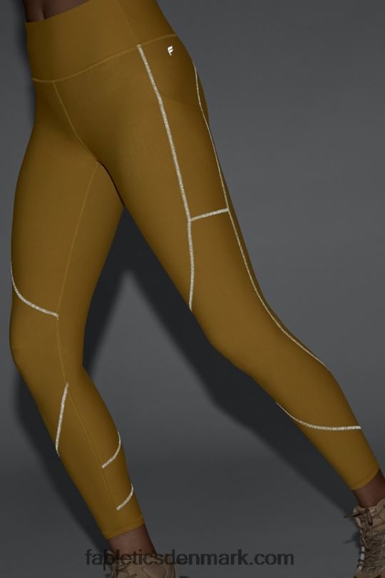 Fabletics Kvinder therma-flex hw reflekterende lommelegging PNX2T1191 varm oliven/reflekssølv