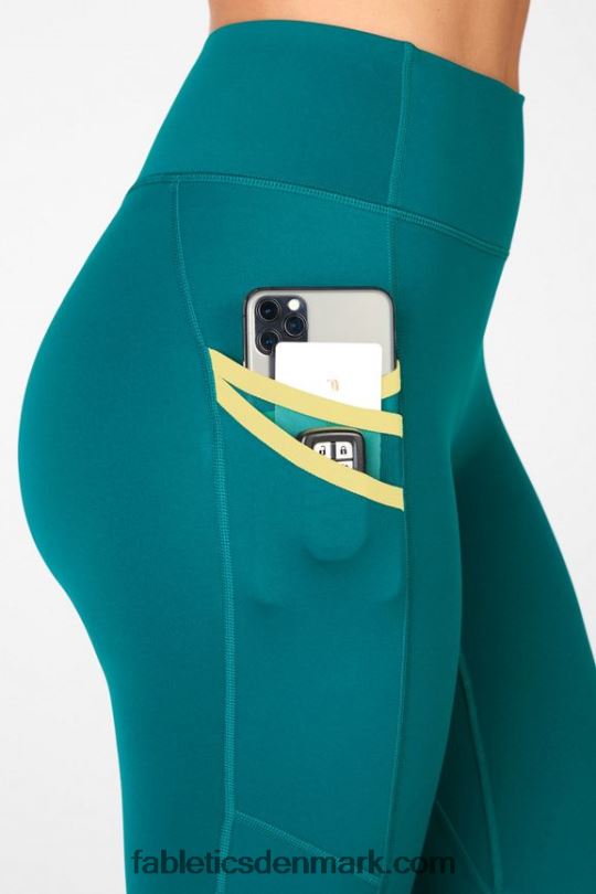 Fabletics Kvinder trinity motion365 højtaljet 7/8 legging PNX2T1306 fjord/limonade