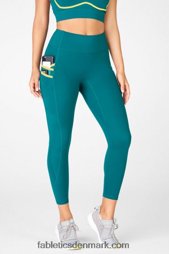 Fabletics Kvinder trinity motion365 højtaljet 7/8 legging PNX2T1306 fjord/limonade