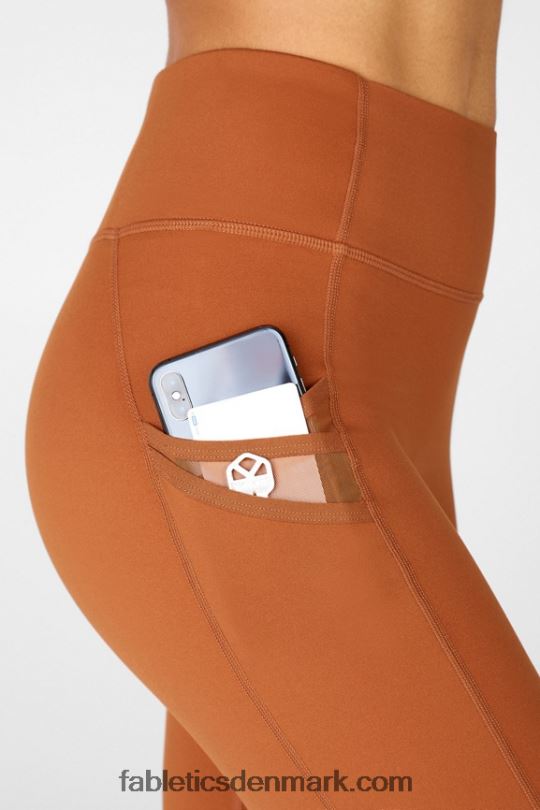 Fabletics Kvinder trinity motion365 højtaljet legging 80 PNX2T1120 teaktræ