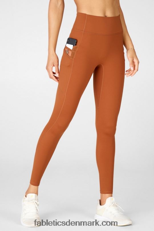 Fabletics Kvinder trinity motion365 højtaljet legging 80 PNX2T1120 teaktræ