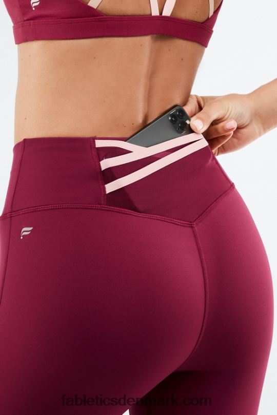 Fabletics Kvinder trinity motion365 højtaljet legging 81 PNX2T1125 cherry burst/pink dust