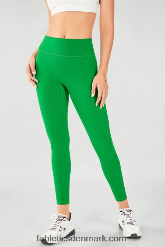 Fabletics Kvinder trinity motion365 højtaljet legging 82 PNX2T1165 kaitoke grøn/hvid