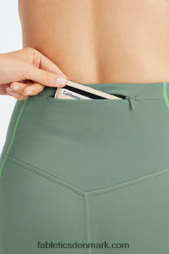 Fabletics Kvinder trinity motion365+ hw utility legging PNX2T1089 røg grønt/surt æble