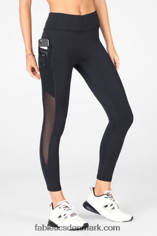 Fabletics Kvinder trinity motion365 mellemhøj 7/8 legging PNX2T1040 sort