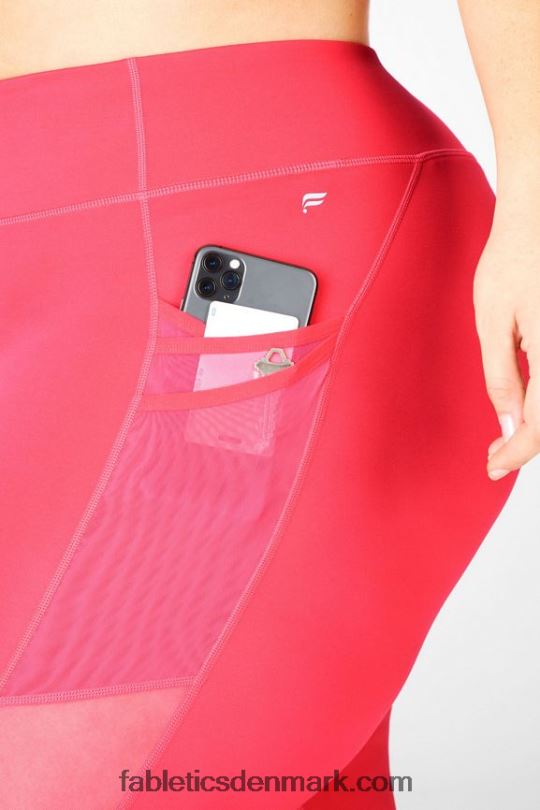 Fabletics Kvinder trinity motion365 mellemhøj 7/8 legging PNX2T1047 læbestift rød