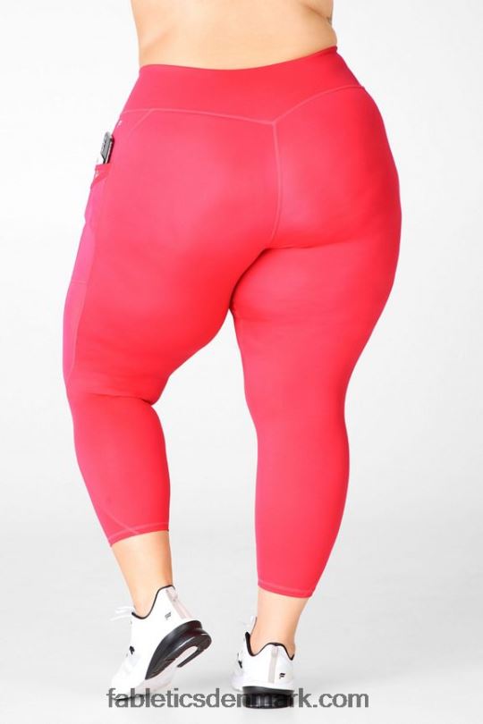 Fabletics Kvinder trinity motion365 mellemhøj 7/8 legging PNX2T1047 læbestift rød