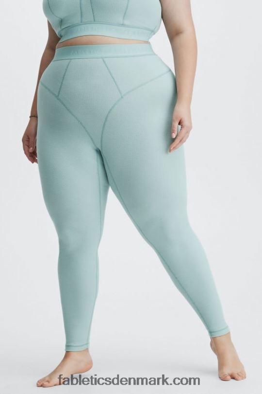 Fabletics Kvinder vaffel højtaljet legging PNX2T1209 silvermist logo