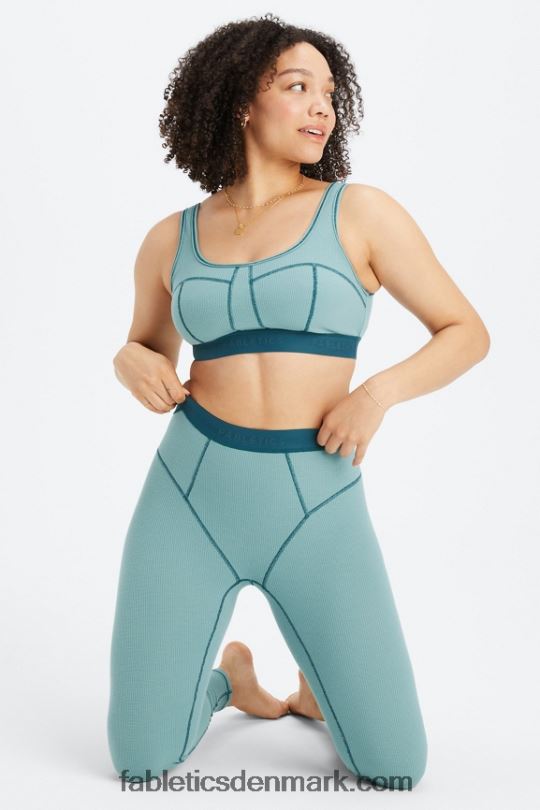 Fabletics Kvinder vaffel legging PNX2T1082 arktisk bølge/midnatsbølge