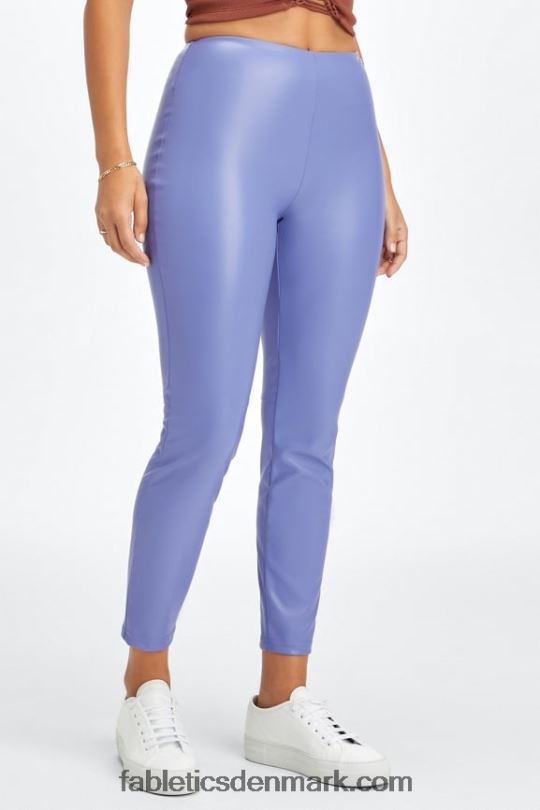 Fabletics Kvinder vegansk højtaljet legging i læder PNX2T1128 klokkeblomst