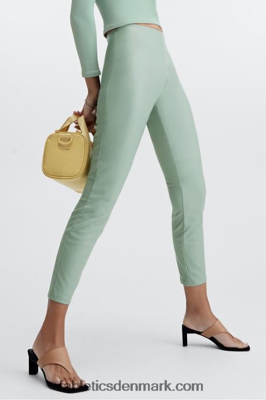 Fabletics Kvinder vegansk højtaljet legging i læder PNX2T1129 støvet have