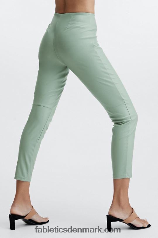 Fabletics Kvinder vegansk højtaljet legging i læder PNX2T1129 støvet have