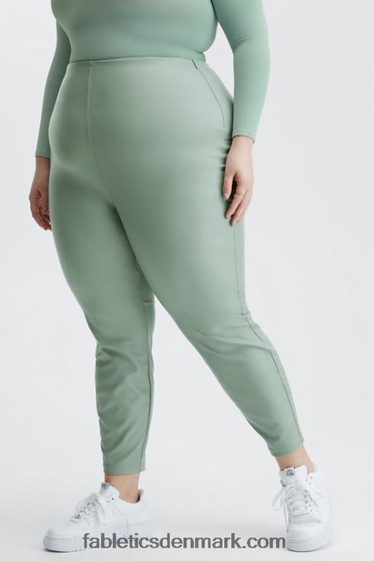 Fabletics Kvinder vegansk højtaljet legging i læder PNX2T1130 støvet have
