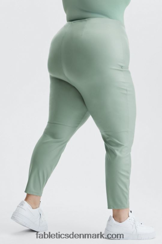 Fabletics Kvinder vegansk højtaljet legging i læder PNX2T1130 støvet have