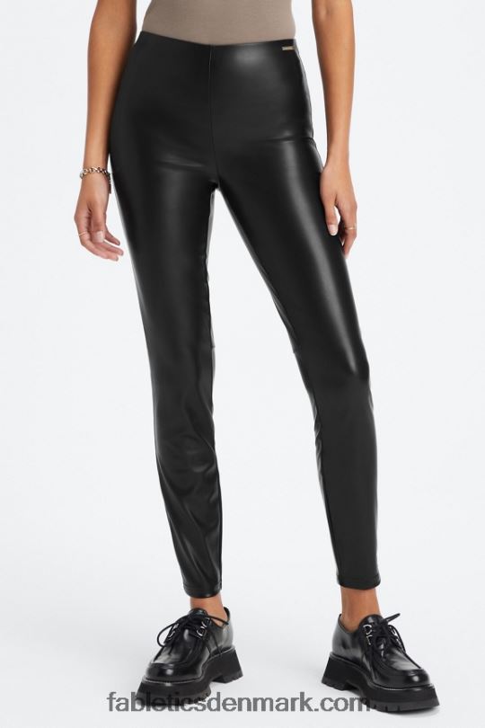 Fabletics Kvinder vegansk læder pull on legging PNX2T1063 sort