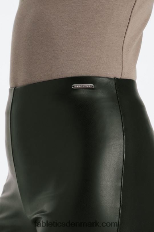 Fabletics Kvinder vegansk læder pull on legging PNX2T1063 sort