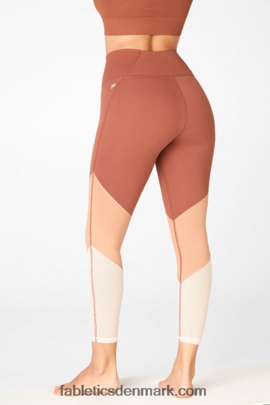 Fabletics Kvinder zone højtaljet 7/8 PNX2T1049 mahogni/driftlandskab/sand